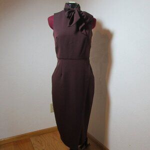 Figure-Flatttering ASOS Pencil Dress with Tie Neck - Size 6